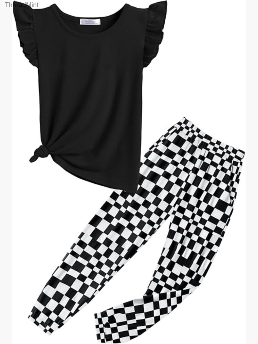 2 Piece Girls Outfit Tank Top and Pant Set with Pockets